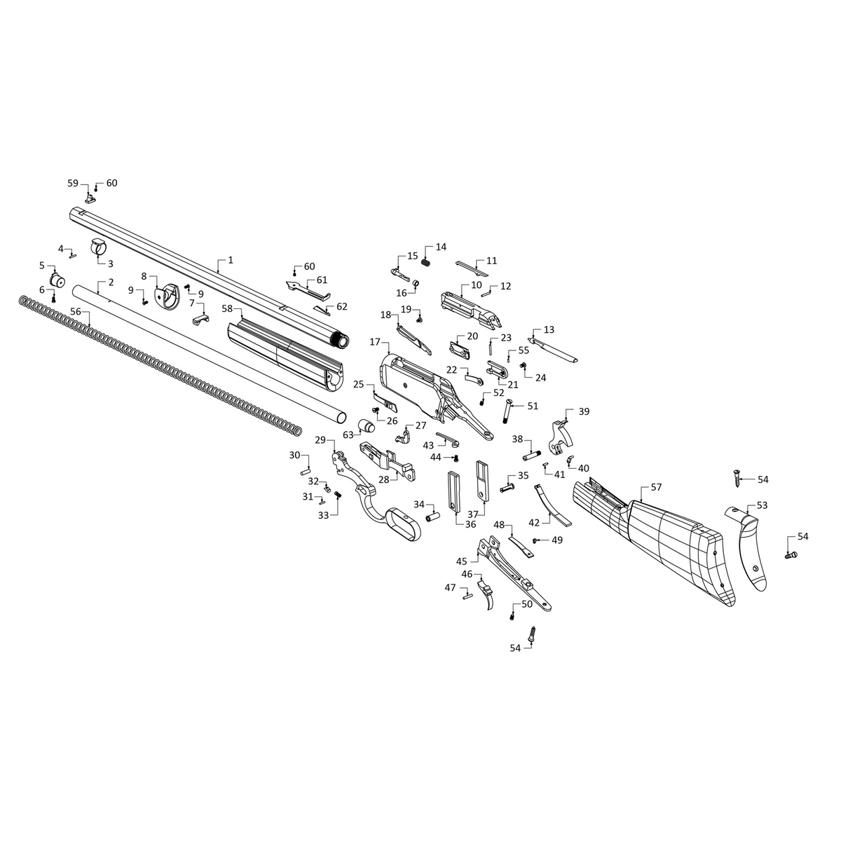 Scope Exploded View 1886 Exploded Diagram – Chiappa Firearms UK