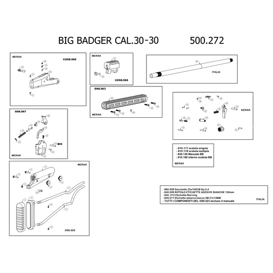 Big Badger 30-30 Exploded Diagram