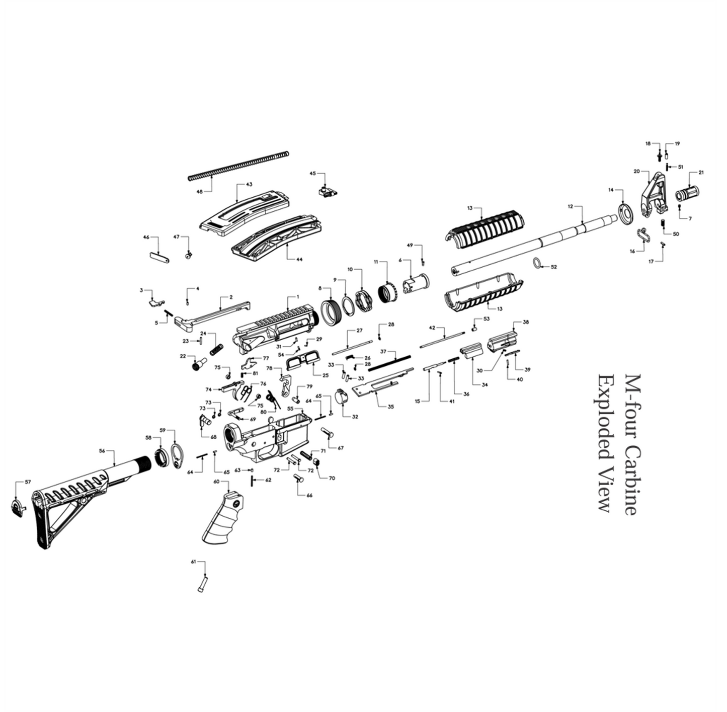 M4 Exploded Diagram – Chiappa Firearms UK